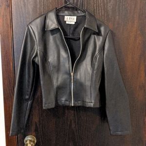 A. Byer faux Black Leather Jacket size medium